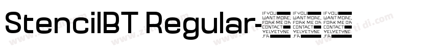StencilBT Regular字体转换